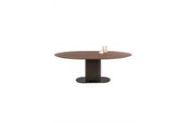 XOOON BRIANZA eetkamertafel 210 x 100 cm - walnoot fineer Steel Brown