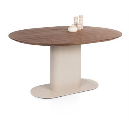 XOOON 150 x 120 cm - walnoot fineer Creme