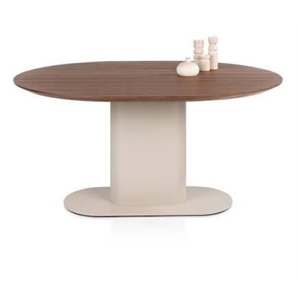XOOON 150 x 120 cm - walnoot fineer Creme