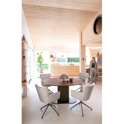 XOOON 150 x 120 cm - walnoot fineer Steel Brown