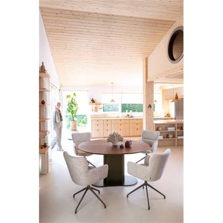 XOOON 150 x 120 cm - walnoot fineer Steel Brown