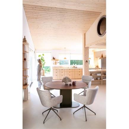 XOOON 150 x 120 cm - walnoot fineer Steel Brown