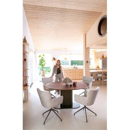 XOOON 150 x 120 cm - walnoot fineer Steel Brown