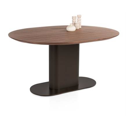 XOOON 150 x 120 cm - walnoot fineer Steel Brown