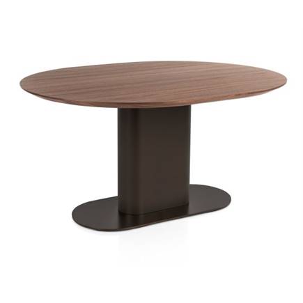 XOOON 150 x 120 cm - walnoot fineer Steel Brown