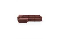 XOOON CANTELLO longchair curved incl. 2 armkussens - links