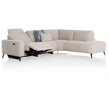 XOOON 2.5-arm links electrisch + ottomane rechts - vada beige