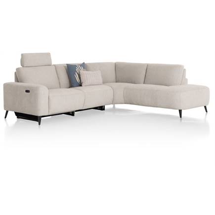 XOOON 2.5-arm links electrisch + ottomane rechts - vada beige