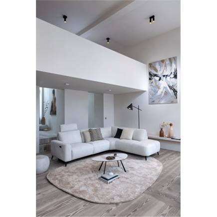 XOOON 2.5-arm links electrisch + ottomane rechts - vada beige