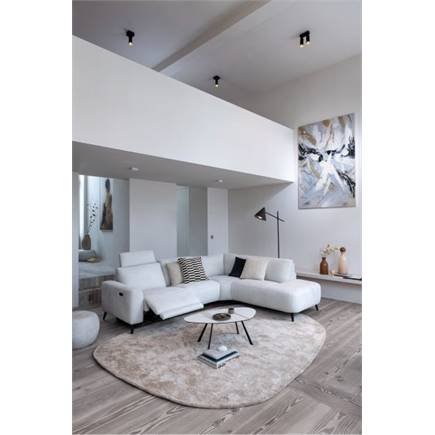 XOOON 2.5-arm links electrisch + ottomane rechts - vada beige