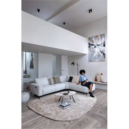 XOOON 2.5-arm links electrisch + ottomane rechts - vada beige