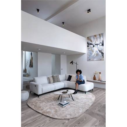 XOOON 2.5-arm links electrisch + ottomane rechts - vada beige