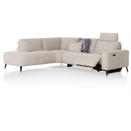 XOOON 2.5-arm rechts electrisch + ottomane links - vada beige