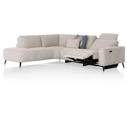 XOOON 2.5-arm rechts electrisch + ottomane links - vada beige