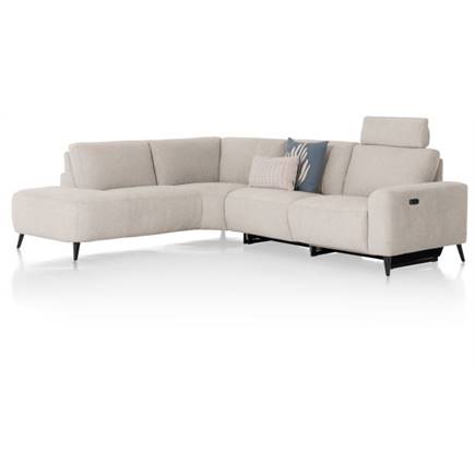 XOOON 2.5-arm rechts electrisch + ottomane links - vada beige