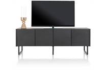 XOOON CARVING tv meubel lowboard 170 cm. - 4-deuren Castle Black