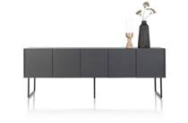 XOOON 240 cm. - 5-deuren Castle Black dressoir