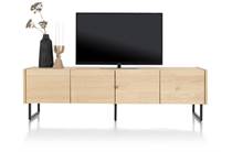 XOOON CARVING tv meubel lowboard 210 cm. - 4-deuren Natural