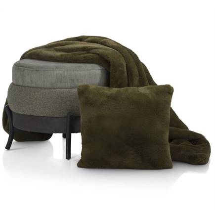 XOOON Timeless - Evie plaid 130x160cm Olijf