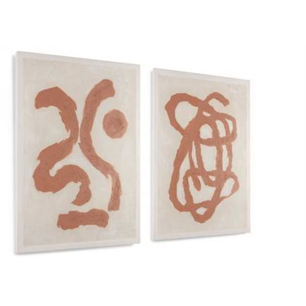 XOOON Organic Abstract set van 2 schilderijen 70x100cm