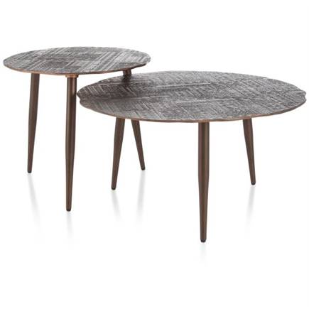XOOON Vica bijzettafel 70x70x38cm Koper