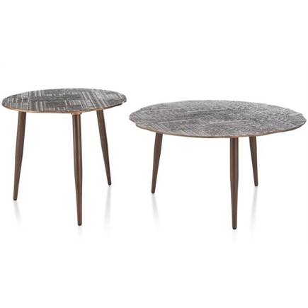 XOOON Vica bijzettafel 70x70x38cm Koper