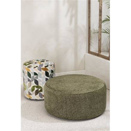 XOOON BeautiQ - Elite poef - rond 42 cm Olijf