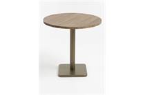 XOOON COCOMAISON  Brest bistrotafel vintage oak D80cm Goud