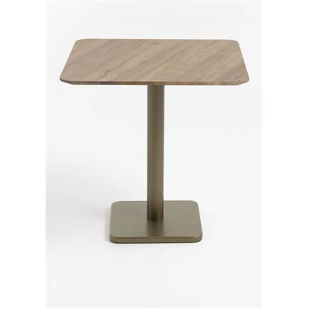 XOOON Brest bistrotafel vintage oak 75x75cm Goud