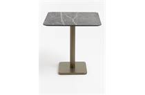 XOOON Brest bistrotafel marble light grey 75x75cm Goud 