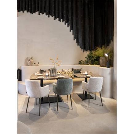 XOOON Brest bistrotafel marble light grey 75x75cm