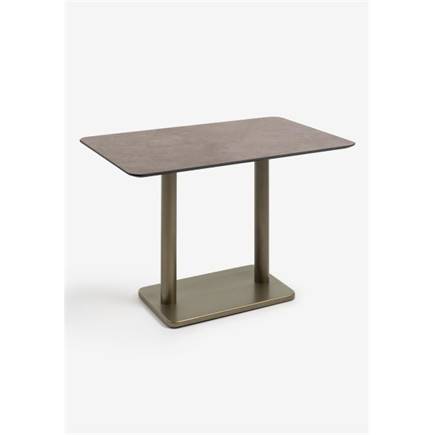 XOOON Brest bistrotafel stone rust 120x75cm Goud