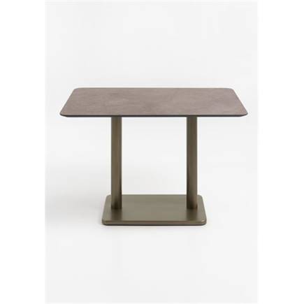 XOOON Brest bistrotafel stone rust 120x75cm Goud