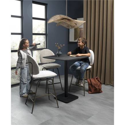 XOOON Brest bartafel stone anthracite 75x75cm Zwart