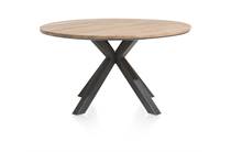 XOOON eetkamertafel rond 150 cm massief eiken + mdf ronde tafel