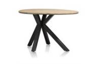 XOOON COLOMBO ronde tafel bartafel ovaal 150 x 110 cm - massief eiken + MDF