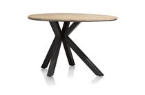 XOOON COLOMBO ronde tafel bartafel ovaal 150 x 110 cm - massief eiken + MDF