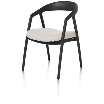 XOOON eik antraciet met gestoffeerde zit in stof Brioni Creme