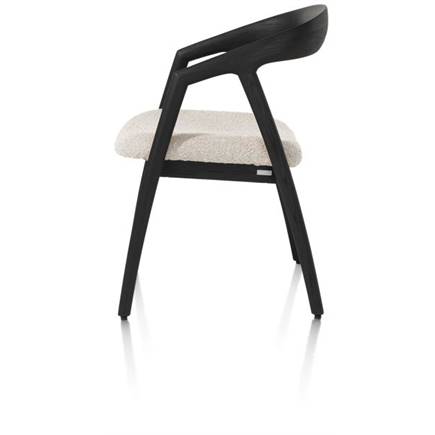 XOOON eik antraciet met gestoffeerde zit in stof Brioni Creme