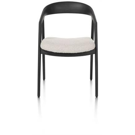 XOOON eik antraciet met gestoffeerde zit in stof Brioni Creme