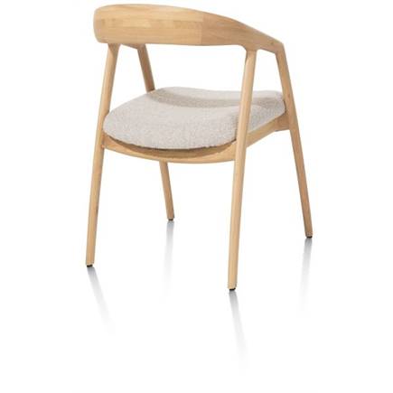 XOOON eik naturel met gestoffeerde zit in stof Cloudy beige