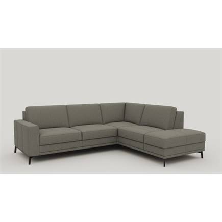 XOOON 2.5-zits links - big rechts - arm 1 - poot 13 cm. - pocket - Livigno Grijs