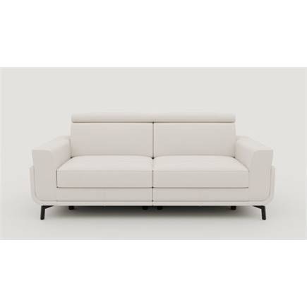 XOOON 3-zits met 2x electrische verstelling + verstelbare hoofdsteunen - arm 2 -poot 13 cm +pocket-livigno Kiezel