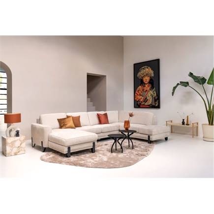 XOOON /hocker 80 x 60 cm. - poot 13 cm. - livigno Creme