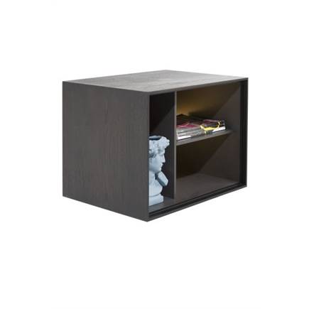 XOOON box 45 x 60 cm. - hout - hang + 3-niches + led Onyx