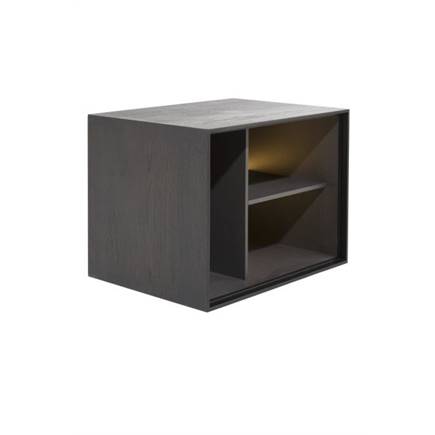 XOOON box 45 x 60 cm. - hout - hang + 3-niches + led Onyx