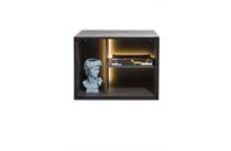 XOOON box 45 x 60 cm. - hout - hang + 3-niches + led Onyx tv meubel