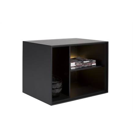 XOOON box 45 x 60 cm. - lak - hang + 3-niches + led Off Black