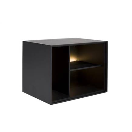 XOOON box 45 x 60 cm. - lak - hang + 3-niches + led Off Black