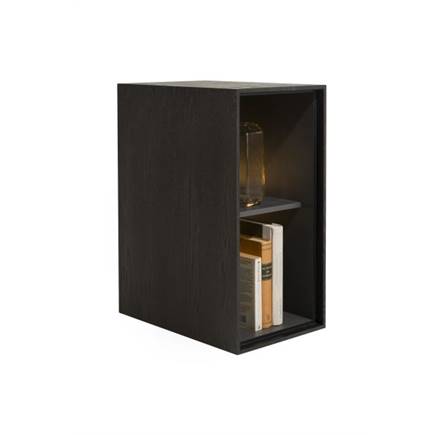 XOOON box 60 x 30 cm. - hout - hang + 2-niches + led Onyx